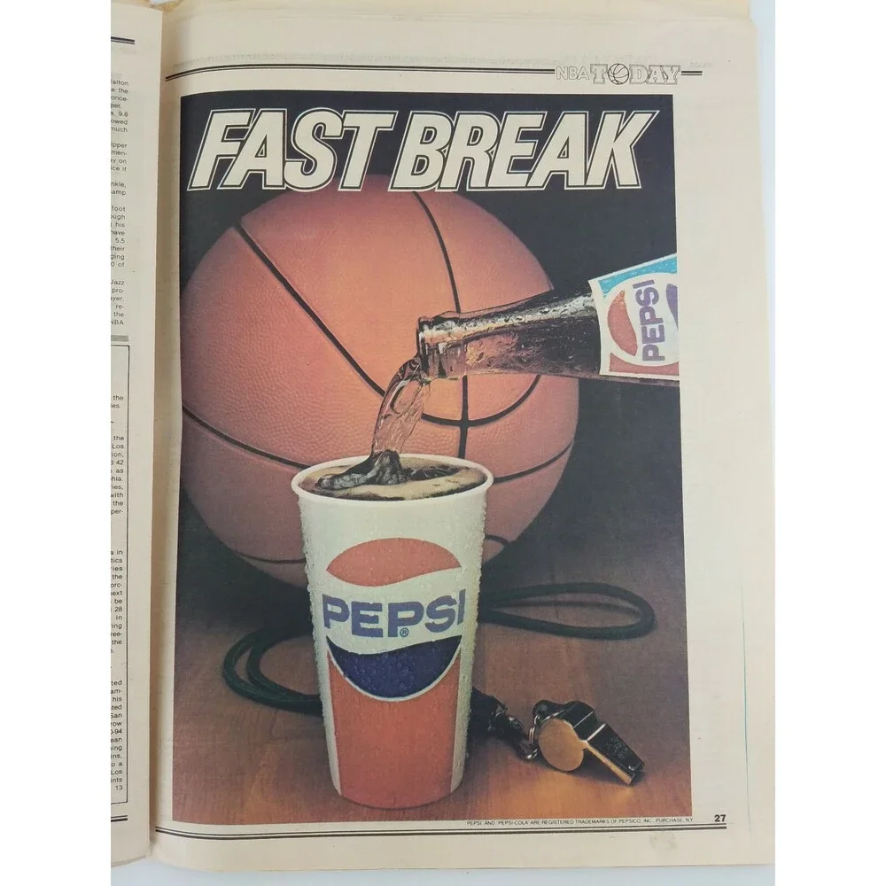 VTG 1983 NBA Today Newspaper Magazine Basketball Lakers MAGIC Spurs 80s RARE